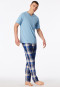 Shirt short sleeve v-neck pacific blue - Mix+Relax