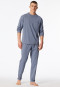 Schlafanzug lang oversized blaugrau - Modern Nightwear