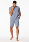 Pigiama corto senza maniche grigio-blu - Modern Nightwear