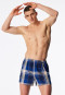 Boxershorts 2er-Pack Webware blau gemustert - Boxershorts Multipack
