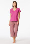 Shirt short sleeve v-neck fuchsia - Mix+Relax