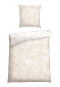 Parure de lit 2 pièces satin fleurs beige - SCHIESSER Home