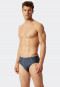 Men's swimwear with zip pocket knitwear recycled stripes admiral - Nautical Casual