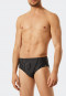 Badehose mit Reißverschlusstasche Wirkware recycelt Streifen schwarz - Nautical Casual