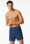 Boxershorts Organic Cotton gemustert atlantikblau - Comfort Fit