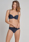 Underwired bra with cup midnight blue polka dots - Pure Jacquard