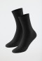 Women's socks 2-pack organic cotton black - 95/5