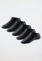 Confezione da 5 paia di calzini da uomo per scarpe da ginnastica, nero - Bluebird