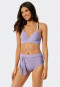 High-waisted bikini bottoms lined sash purple - California Dream