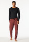 Long burgundy printed pants - Mix+Relax