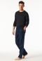 Pantalon long en flanelle Paisley bleu nuit - Mix+Relax