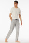 Hose lang Single Jersey Jacquard Streifen nachtblau - Mix+Relax