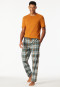Pants long woven fabric mineral chequered - Mix+Relax