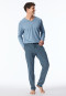 Loungehose lang Organic Cotton jeansblau gemustert - Mix+Relax