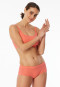 Culotte à double côtes Coton bio brossé pêche - Pure Rib