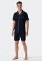 Pajamas short interlock dark blue - Fine Interlock