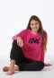 Vestaglia da notte lunga in spugna Love rosa fuchsia - Nightwear