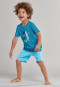 Pyjama kort Hawaï surfer palmbomen blauw - Rat Henry
