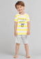 Pyjama rayures courtes souris jaune/gris moucheté jaune/gris - Yellow Mouse