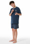 Schlafanzug kurz Organic Cotton Palmen graphit - Nightwear
