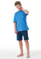 Pyjama court en coton bio rayures aquarium - Nightwear
