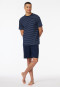 Schlafanzug kurz Streifen admiral - Casual Essentials