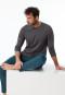 Schlafanzug lang anthrazit - Casual Essentials