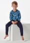 Pigiama con polsini lunghi veicoli da cantiere celeste - Boys World