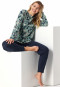 Schlafanzug lang Bündchen Blumen multicolor - Comfort Nightwear