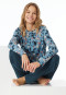 Schlafanzug lang Bündchen Blumen multicolor - Comfort Nightwear