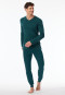 Pigiama con polsini lunghi in petrolio - Casual Essentials