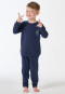Pyjama long interlock poignet bleu foncé - Kids Nightwear