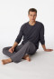 Long jersey pajamas gray - Ebony