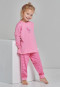Long pyjama Organic Cotton Bords-côtes Cheval Rayures rose - Nightwear
