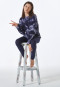 Pyjama long peluche tee-shirt leggings bleu nuit - Nightwear