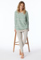 Pigiama leggings a righe lunghe di colore verde - Casual Essentials