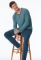 Pigiama a lunghe strisce blu denim - Long Life Soft