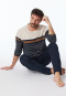 Pajamas long stripes midnight blue - Casual Nightwear