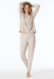 Pigiama con polsini riscaldanti di lunghezza beige - selected! Premium Warming