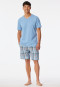 Tee-shirt manches courtes encolure en V bleu pacifique - Mix+Relax