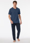 Shirt kurz arm V-Ausschnitt royal - Mix+Relax