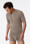 Shirt short sleeve brown-grey - Revival Karl-Heinz