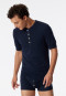 Chemise manches courtes bleu foncé - Revival Karl-Heinz