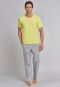 Shirt korte mouwen jersey knoopjespad geel - Mix+Relax