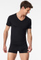 Shirt kurzarm V-Ausschnitt schwarz - Premium Modal