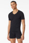 Maglietta a maniche corte con scollatura a V in nero - Premium Cotton