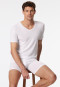 Maglietta a maniche corte con scollatura a V in bianco - Premium Cotton