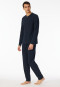 Shirt langarm Knopfleiste nachtblau - Mix+Relax