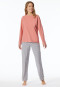 Shirt long-sleeve round neck papaya - Mix+Relax