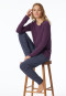 Shirt long-sleeve round neck plum - Mix+Relax